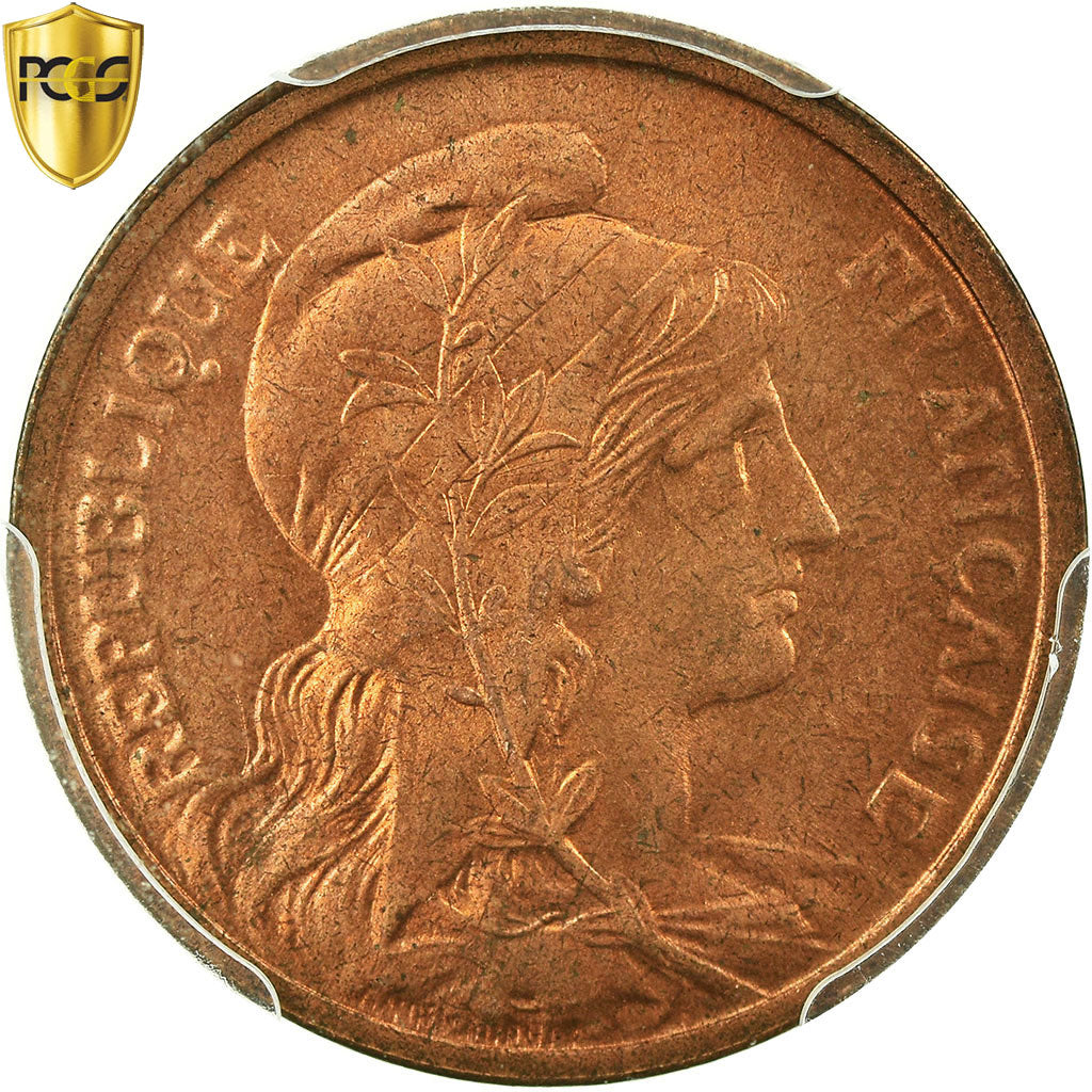 Coin, France, Dupuis, 2 Centimes, 1919, Paris, PCGS, MS65RD, Bronze, KM:841