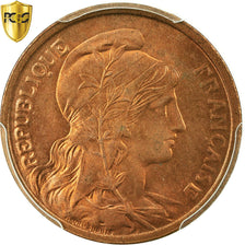 Coin, France, Dupuis, 2 Centimes, 1919, Paris, PCGS, MS65RD, Bronze, KM:841