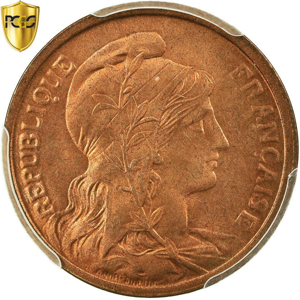Coin, France, Dupuis, 2 Centimes, 1919, Paris, PCGS, MS66RD, Bronze, KM:841