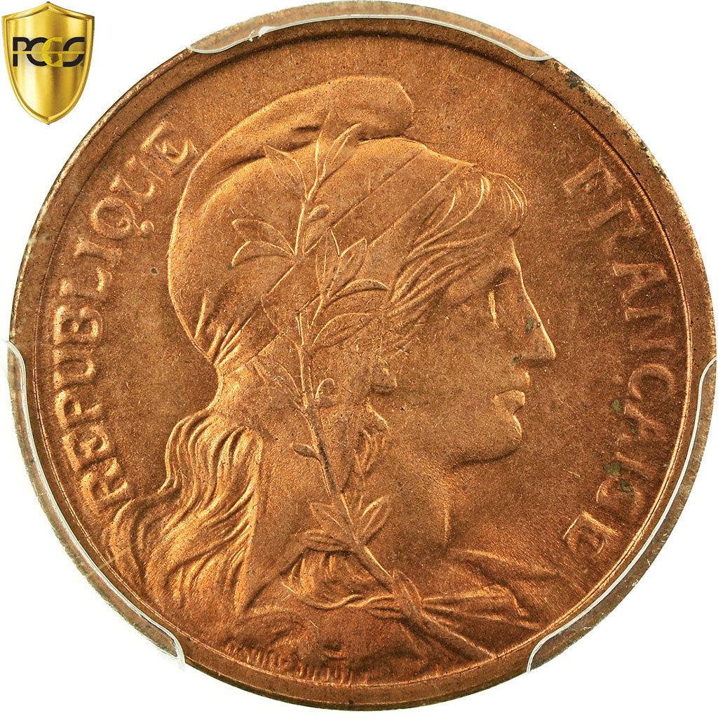 Coin, France, Dupuis, 2 Centimes, 1919, Paris, PCGS, MS66RD, Bronze, KM:841