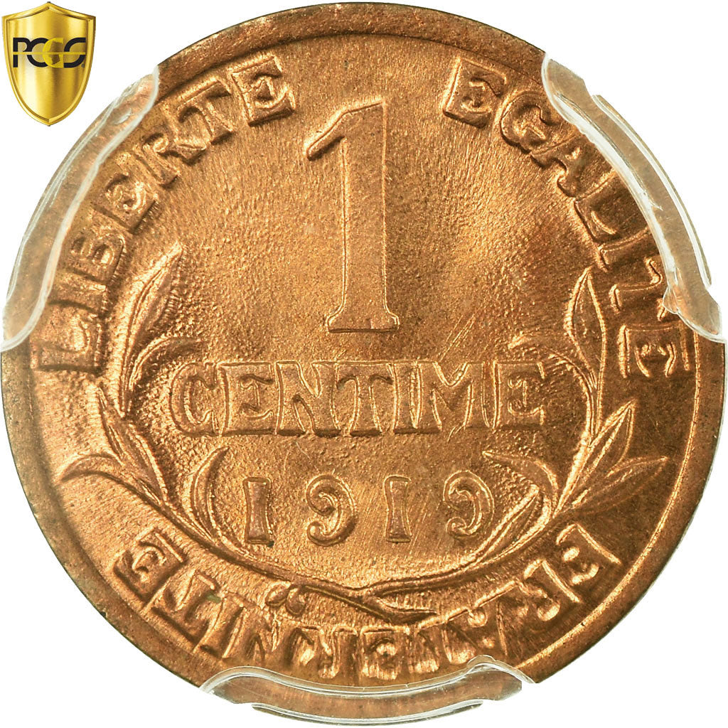Coin, France, Dupuis, Centime, 1919, Paris, PCGS, MS67+RD, Bronze, KM:840