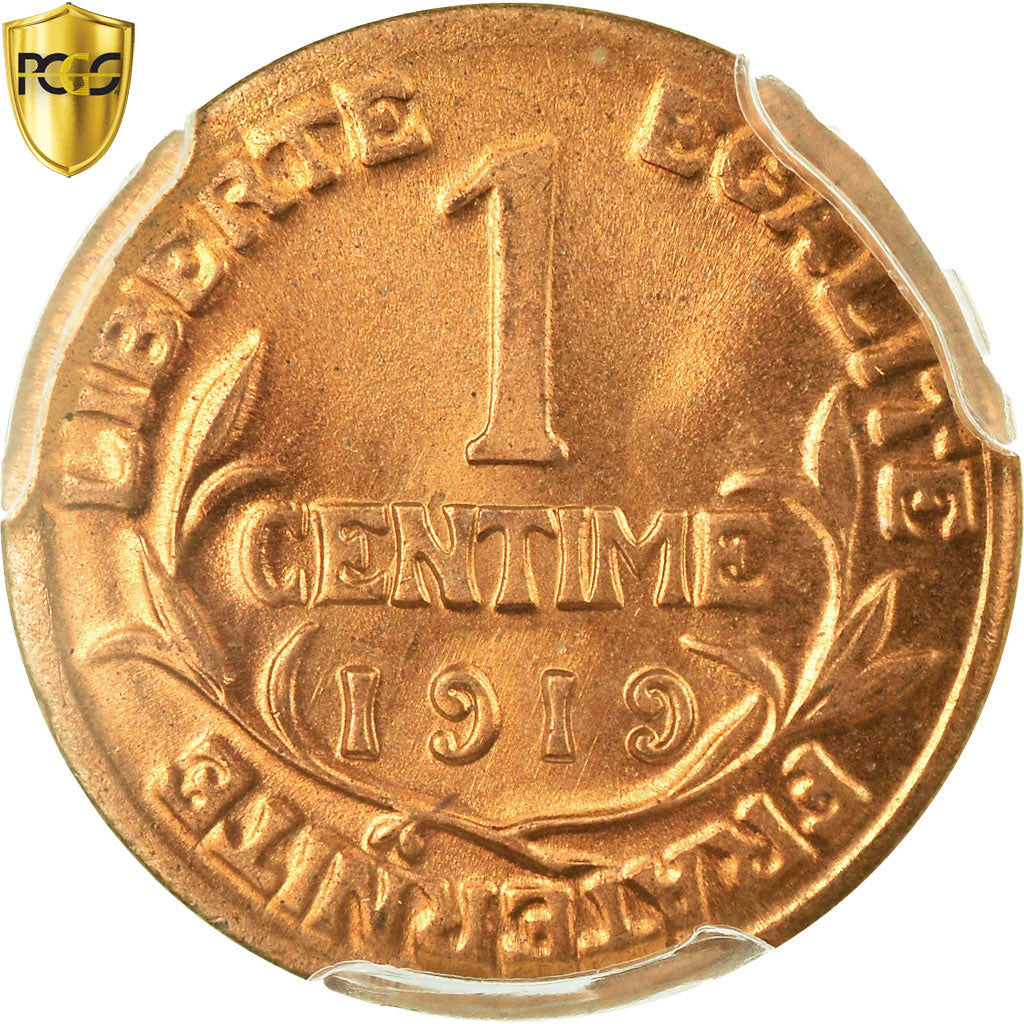 Coin, France, Dupuis, Centime, 1919, Paris, PCGS, MS67RD, Bronze, KM:840