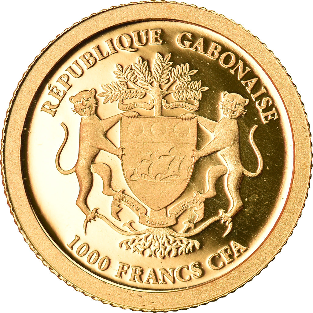 Monnaie, Gabon, Première guerre mondiale, 1000 Francs CFA, 2014, FDC, Or