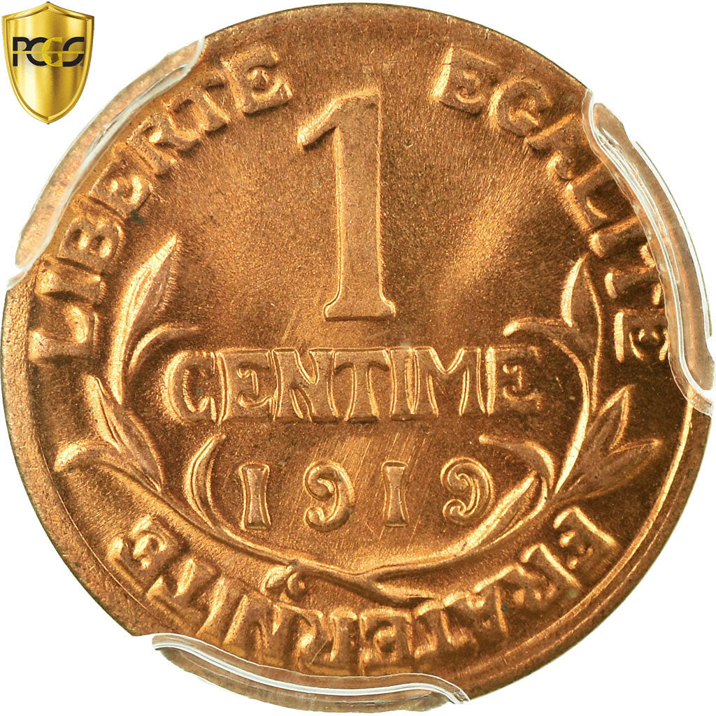 Coin, France, Dupuis, Centime, 1919, Paris, PCGS, MS65RD, Bronze, KM:840