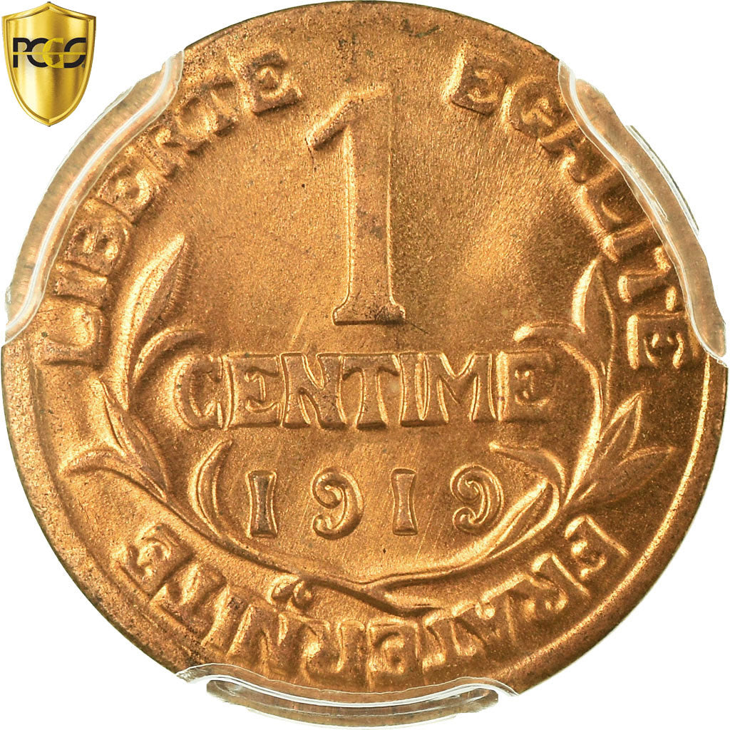 Coin, France, Dupuis, Centime, 1919, Paris, PCGS, MS66RD, Bronze, KM:840