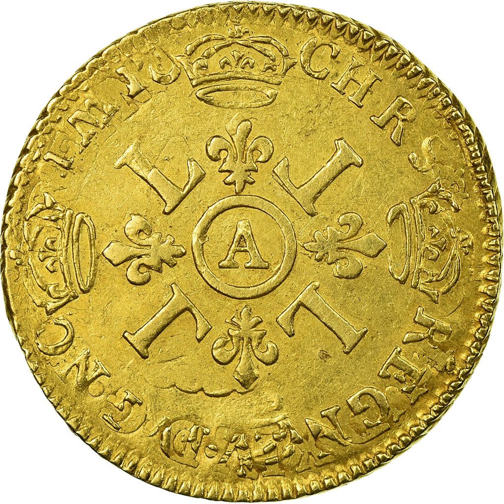Monnaie, France, Louis XIV, Louis d'or aux 4 L, Louis d'Or, 1694, Paris, TTB