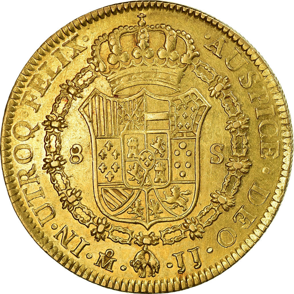 Coin, Mexico, Ferdinand VII, 8 Escudos, 1820, Mexico City, VF(30-35), Gold