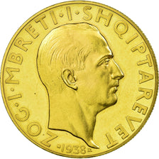 Moneda, Albania, Zog I, 100 Franga Ari, 1938, Rome, SC, Oro, KM:26