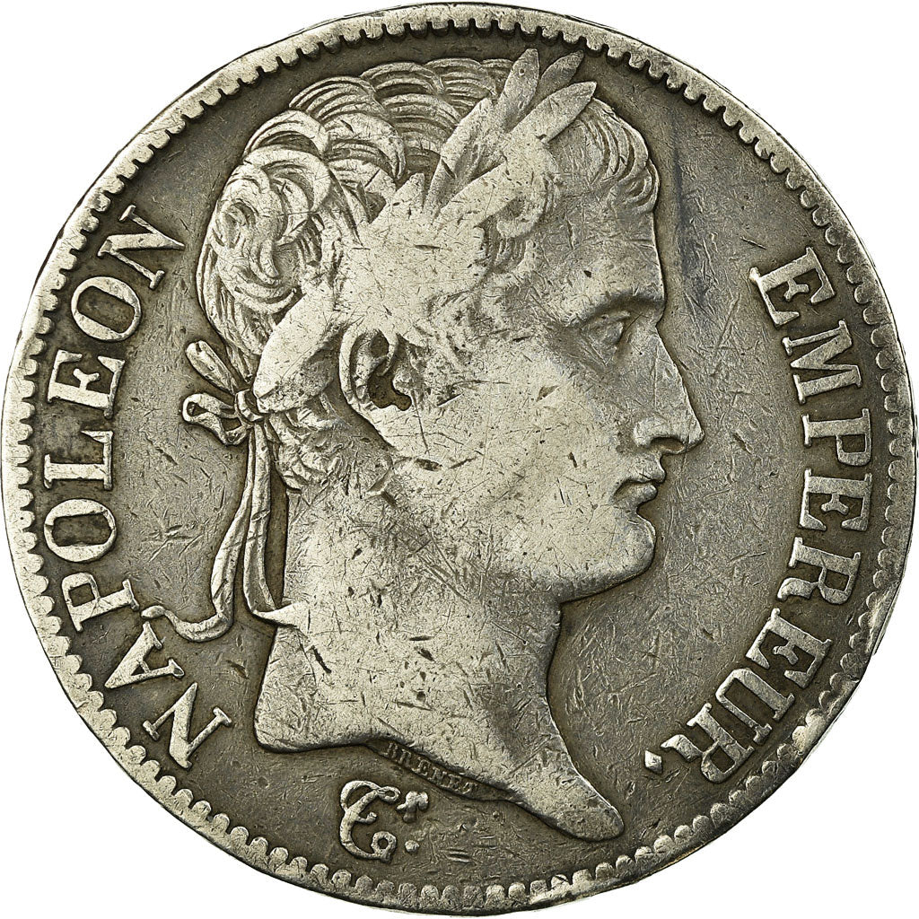 Moneta, Francia, Napoléon I, 5 Francs, 1812, Roma, MB, Argento, KM:694.13