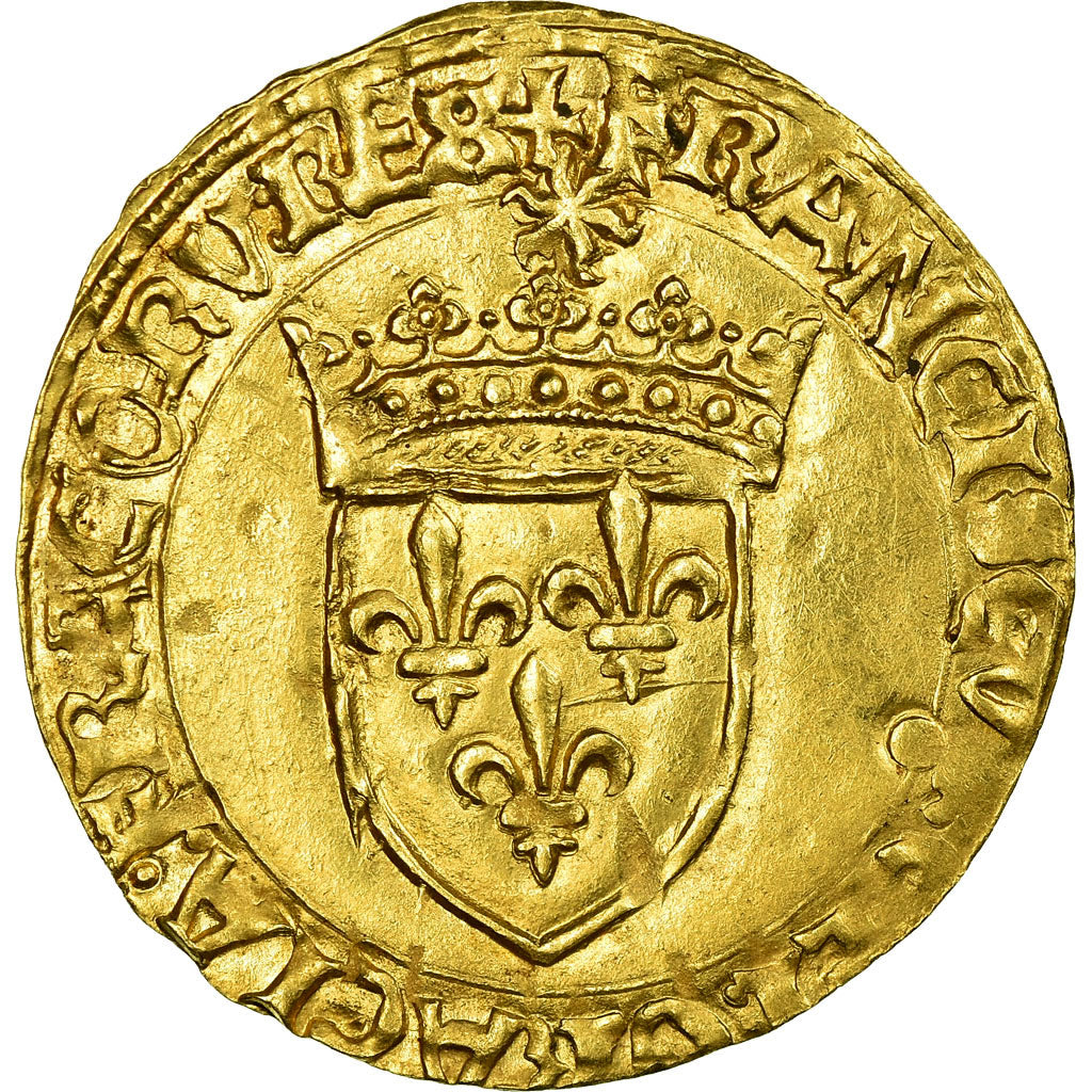 Moneta, Francja, François Ier, Écu d'or, Ecu d'or, Limoges, EF(40-45), Złoto