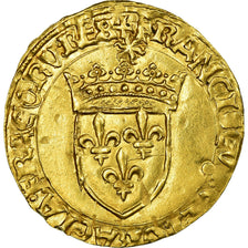 Moneta, Francja, François Ier, Écu d'or, Ecu d'or, Limoges, EF(40-45), Złoto