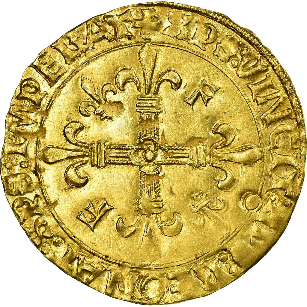 Moneta, Francja, François Ier, Écu d'or, Ecu d'or, Limoges, EF(40-45), Złoto
