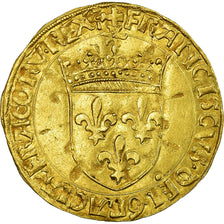 Moeda, França, François Ier, Écu d'or, Ecu d'or, Lyon, EF(40-45), Dourado