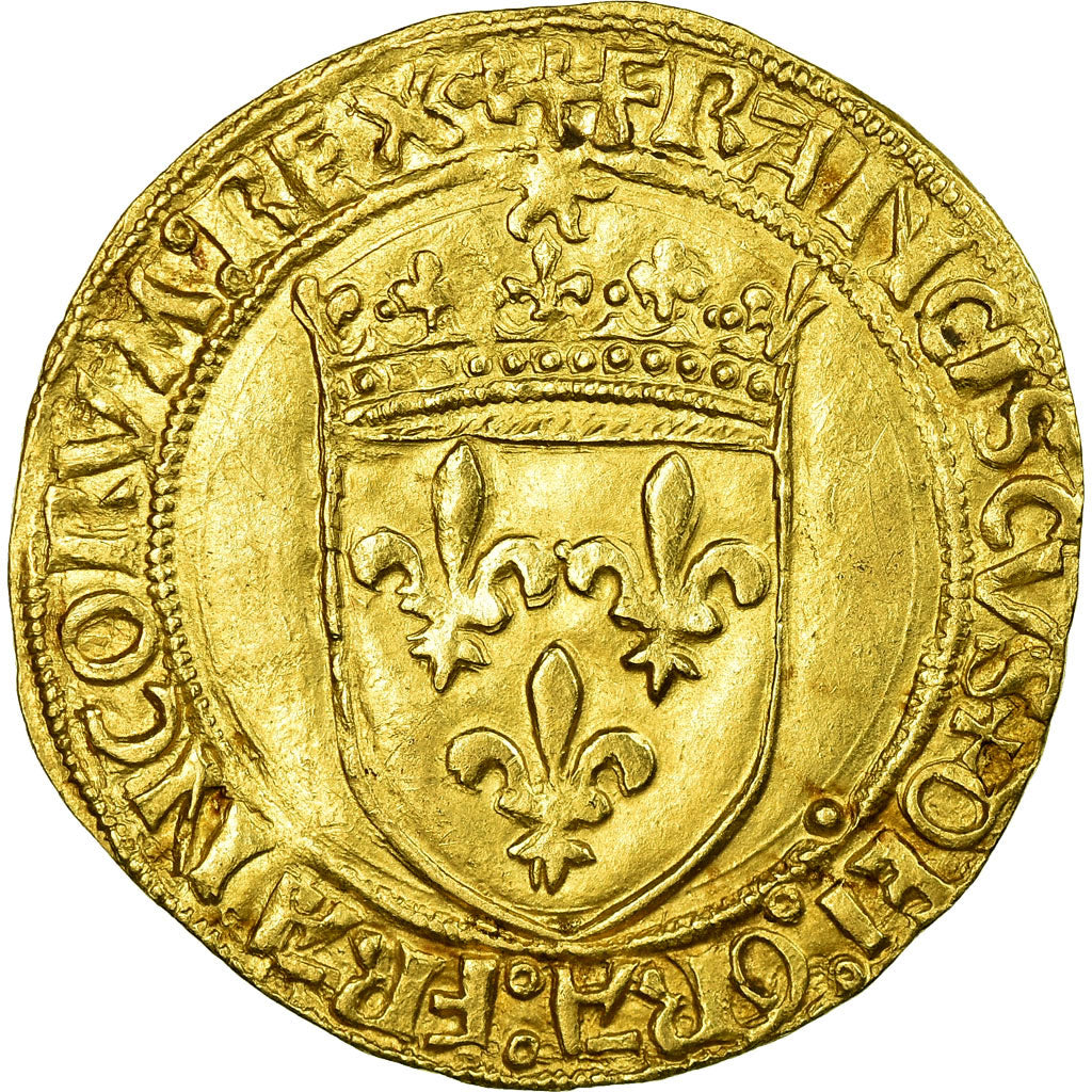 Moneda, Francia, François Ier, Écu d'or, Ecu d'or, Lyon, EBC, Oro