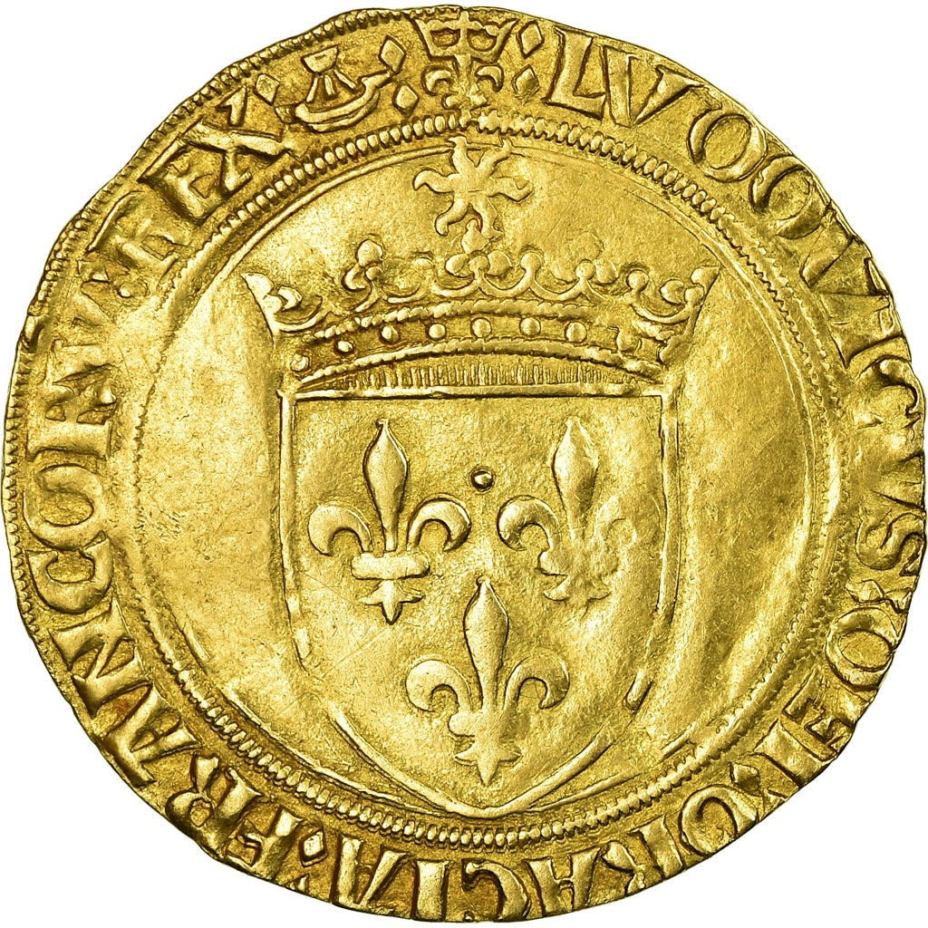 Coin, France, Louis XII, Ecu d'or au soleil, Ecu d'or, Bordeaux, AU(50-53)