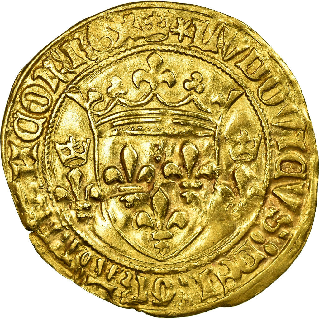 Moeda, França, Louis XI, Ecu d'or, La Rochelle, EF(40-45), Dourado