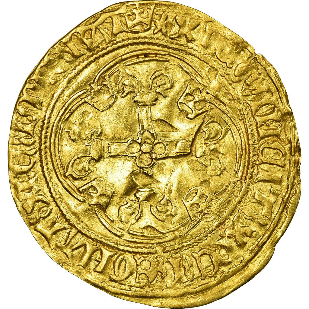 Moeda, França, Louis XI, Ecu d'or, La Rochelle, EF(40-45), Dourado