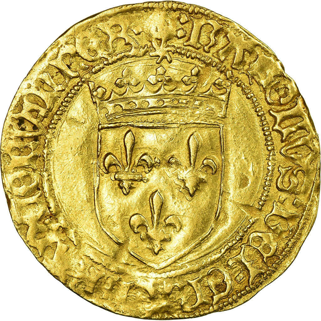 Münze, Frankreich, Charles VIII, Ecu d'or, Bordeaux, S+, Gold, Duplessy:575A