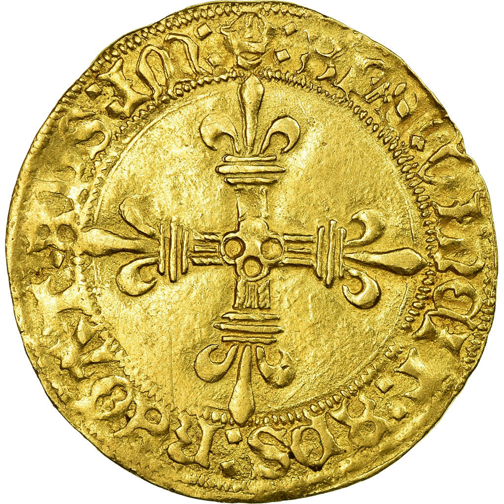 Münze, Frankreich, Charles VIII, Ecu d'or, Bordeaux, S+, Gold, Duplessy:575A