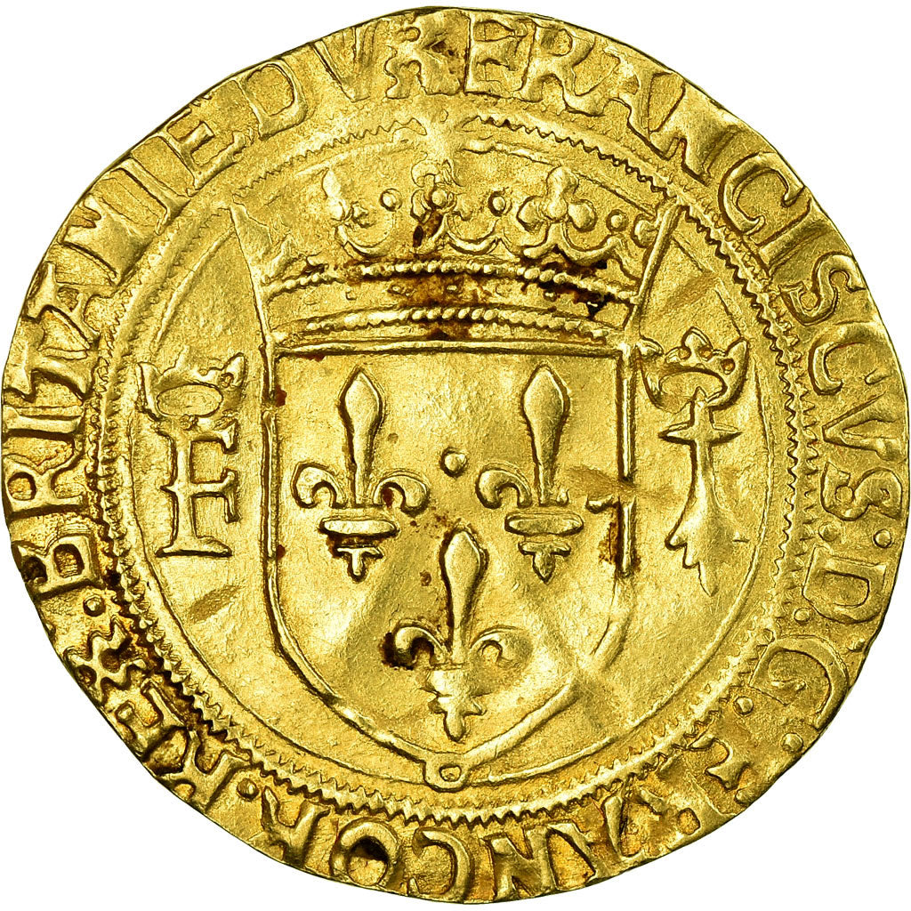 Moneta, Francja, François Ier, Ecu d'or au soleil de Bretagne, EF(40-45)