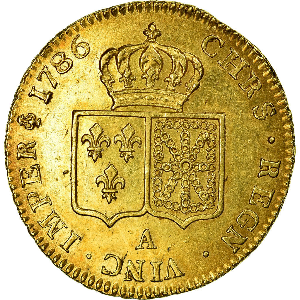 Moneda, Francia, Louis XVI, Double louis d'or à la tête nue, 2 Louis D'or