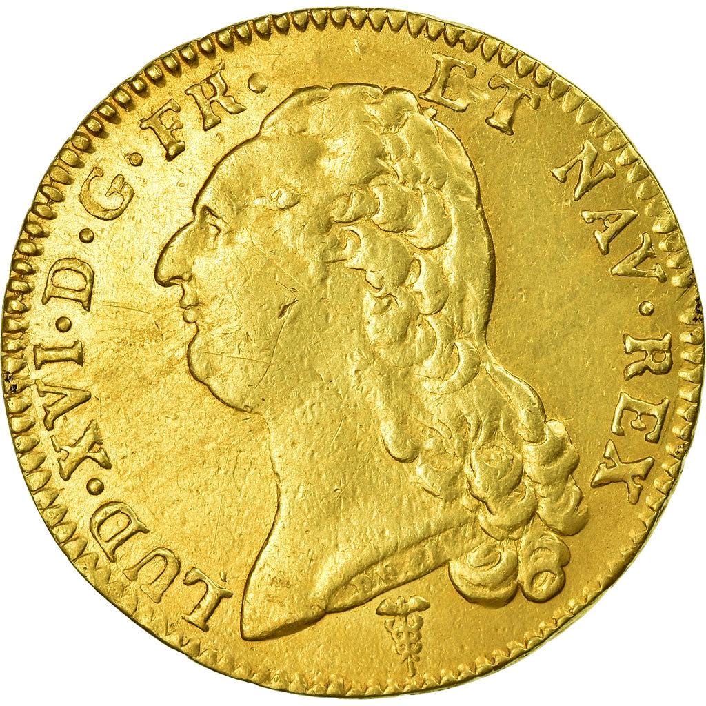 Monnaie, France, Louis XVI, Double louis d'or à la tête nue, 1788, Bordeaux
