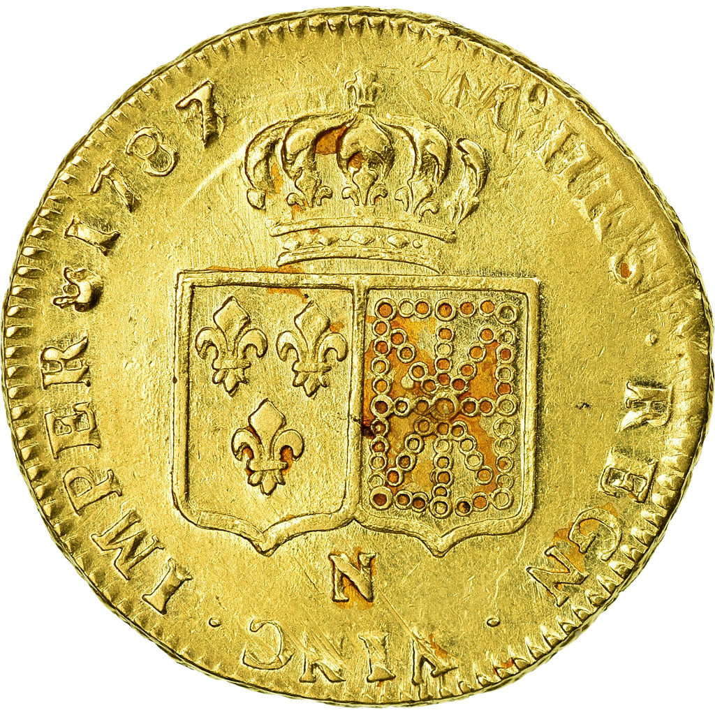 Moneta, Francia, Louis XVI, Double louis d'or à la tête nue, 2 Louis D'or