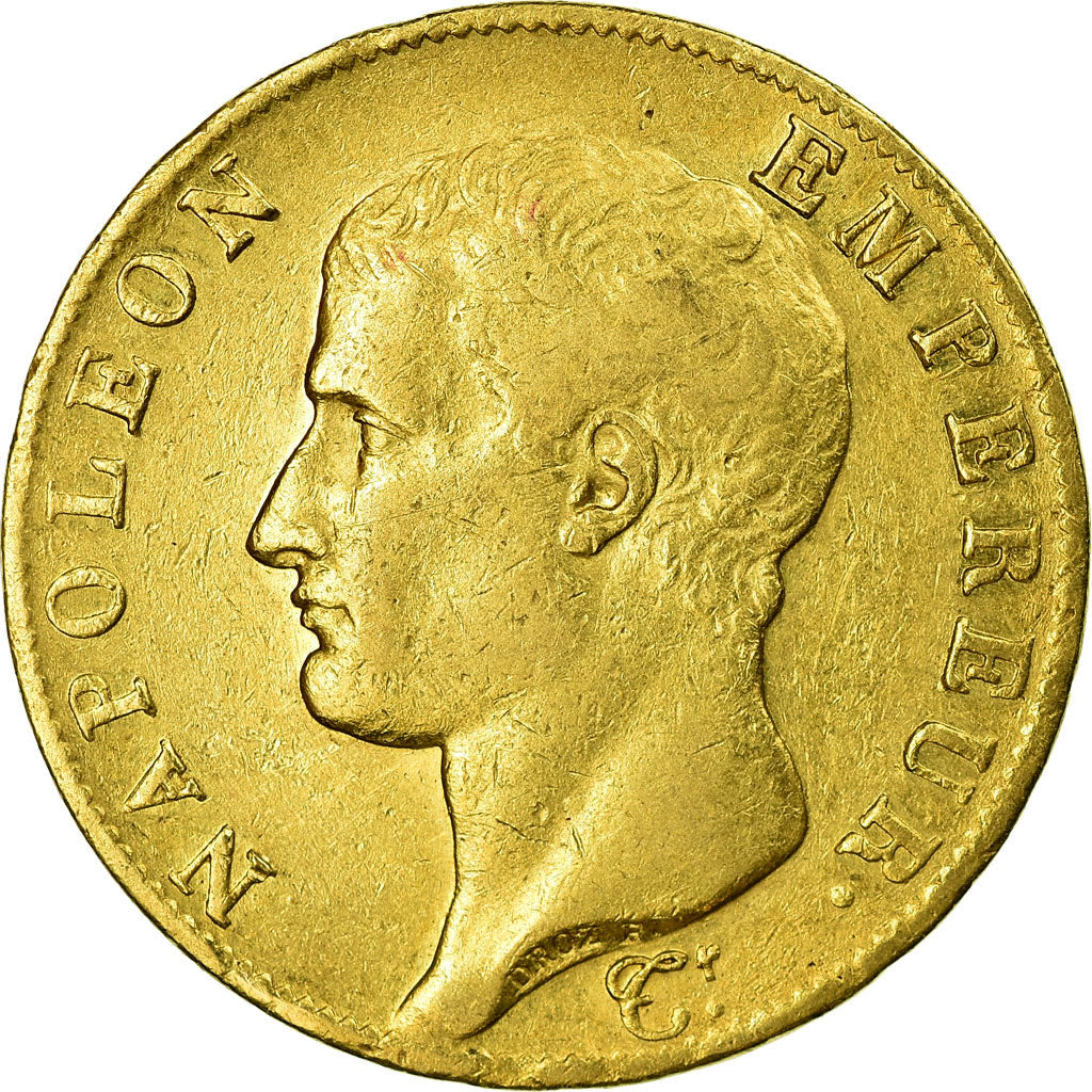 Munten, Frankrijk, Napoléon I, 40 Francs, AN 14, Paris, ZF, Goud, KM:664.1