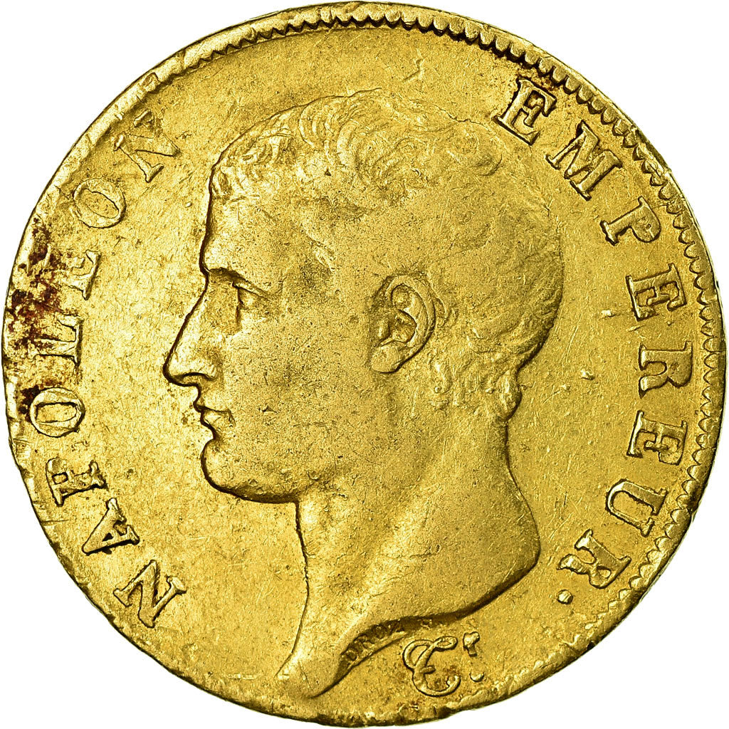 Moneda, Francia, Napoléon I, 40 Francs, 1806, Torino, BC+, Oro, KM:675.5