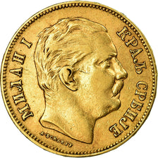 Coin, Serbia, Milan I, 20 Dinara, 1882, EF(40-45), Gold, KM:17.1