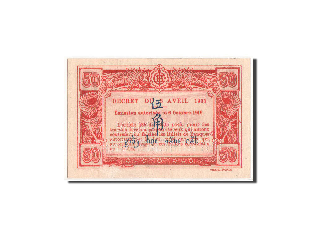 Indochina, 50 Cents, 1919 (1920), SPECIMEN, Chaix, KM:47s