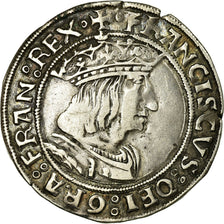 Münze, Frankreich, François Ier, Demi Teston du Dauphiné, Cremieu, SS