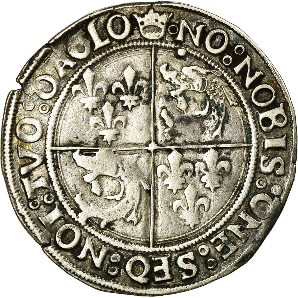 Münze, Frankreich, François Ier, Demi Teston du Dauphiné, Cremieu, SS
