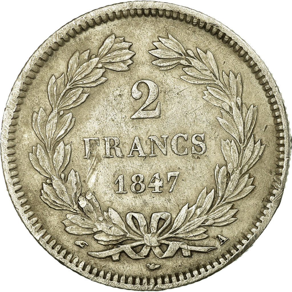 Monnaie, France, Louis-Philippe, 2 Francs, 1847, Paris, TTB, Argent