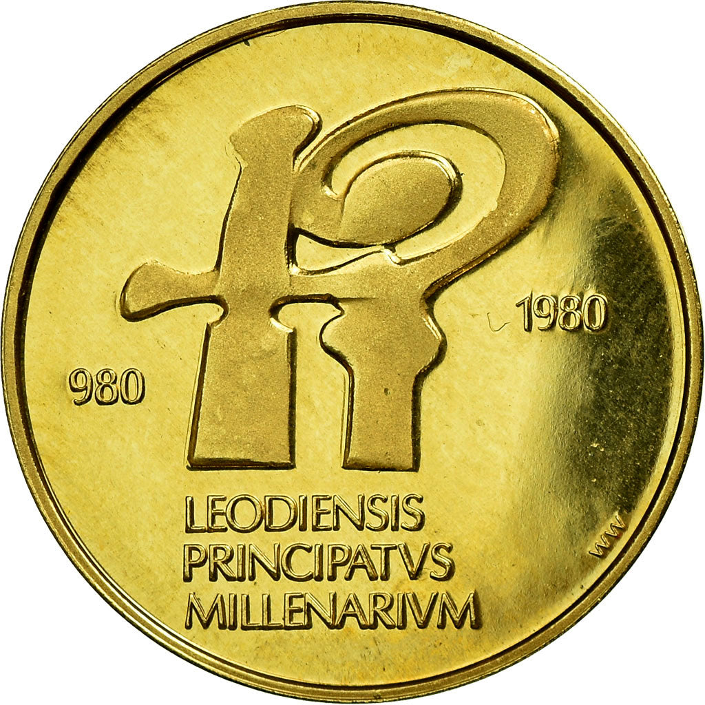 Belgium, Medal, Millénaire Liège, 1980, MS(63), Gold