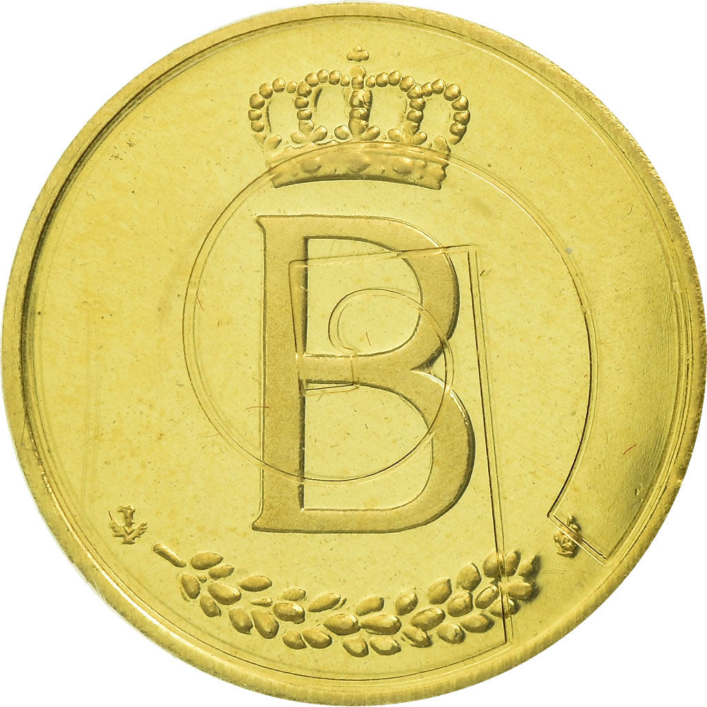 Belgium, Medal, Baudouin - 25 ans de Règne, 1976, Latin, MS(63), Gold