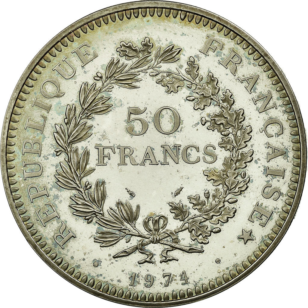 Coin, France, Hercule, 50 Francs, 1974, Paris, Piéfort, AU(55-58), Silver