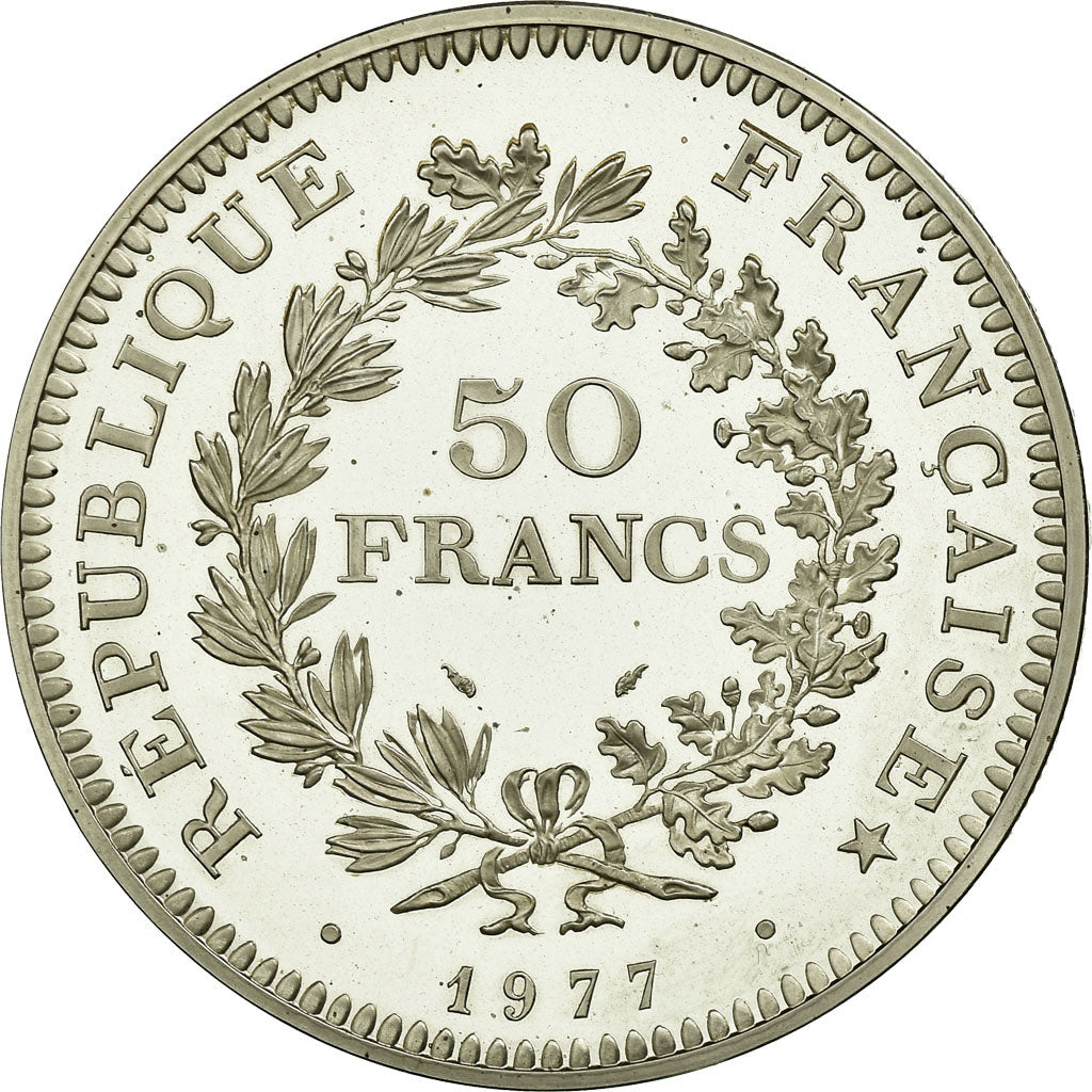 Monnaie, France, Hercule, 50 Francs, 1977, Piéfort, SUP+, Argent, KM:P590