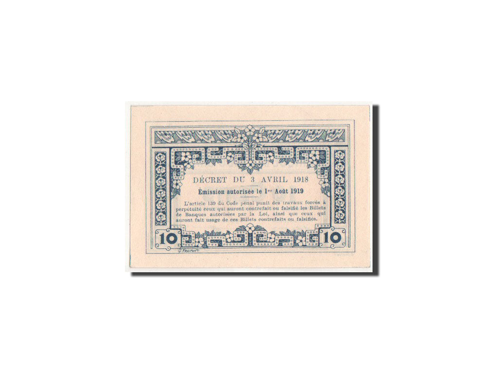 Indochina, 10 Cents, 1919 (1920), Essai, Blue, KM:44