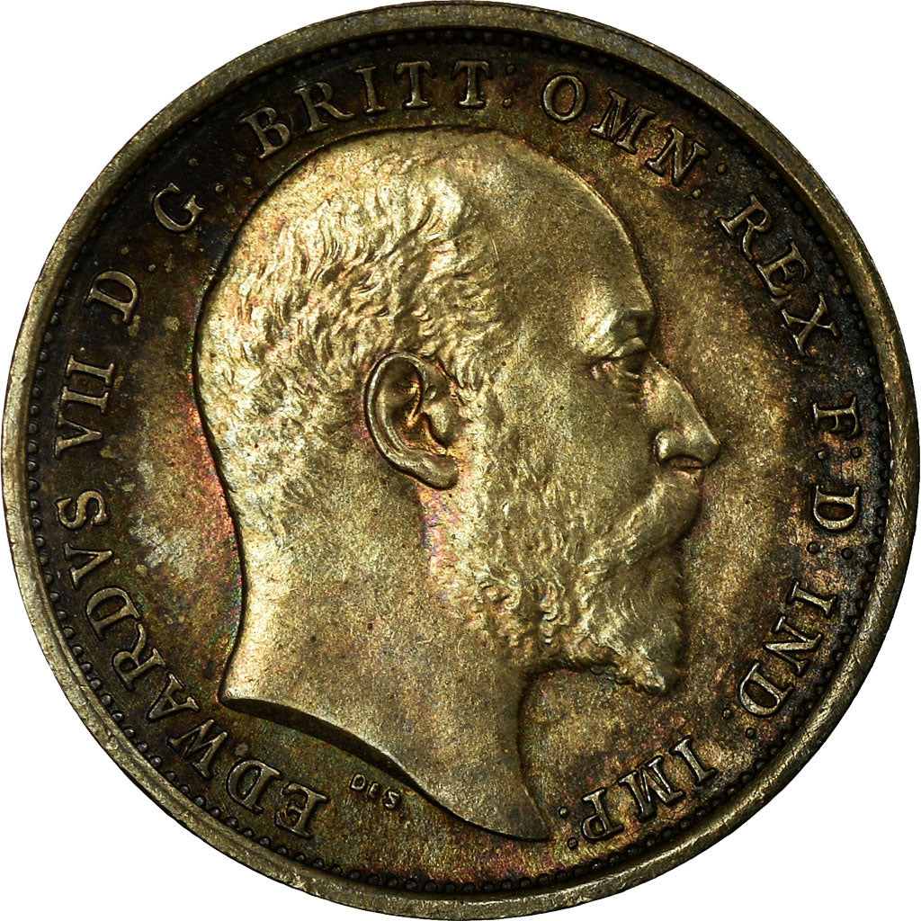 Coin, Great Britain, Edward VII, 4 Pence, Groat, 1902, MS(63), Silver, KM:798