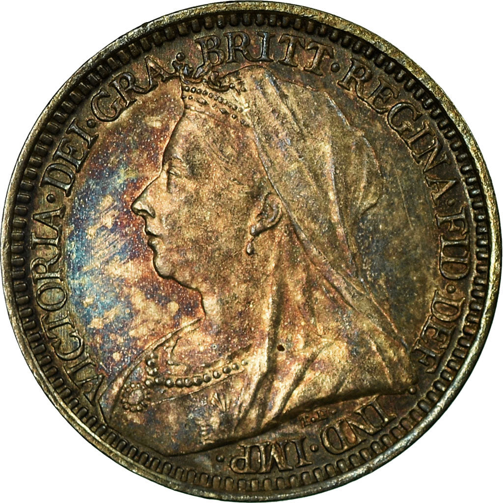 Coin, Great Britain, Victoria, 2 Pence, 1900, MS(63), Silver, KM:776