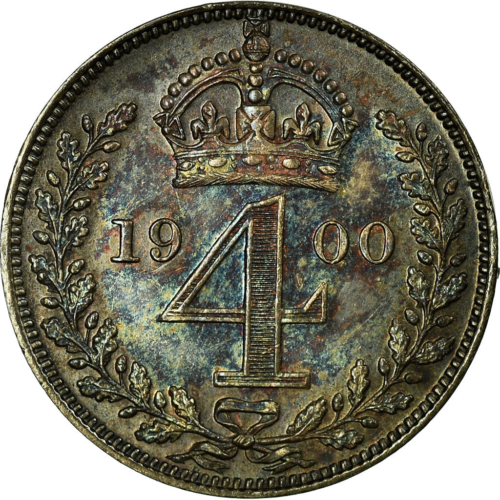 Coin, Great Britain, Victoria, 4 Pence, Groat, 1900, MS(63), Silver, KM:778