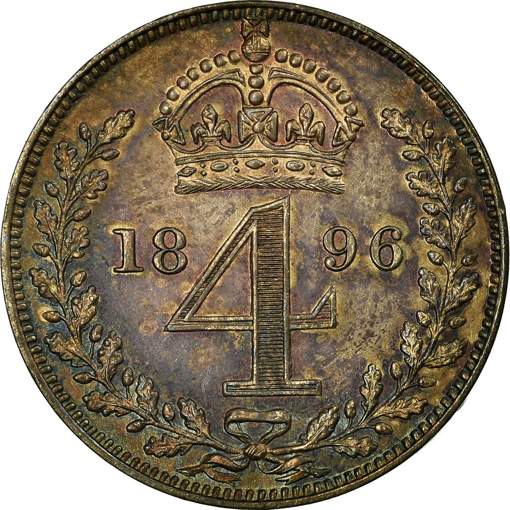 Coin, Great Britain, Victoria, 4 Pence, Groat, 1896, MS(63), Silver, KM:778