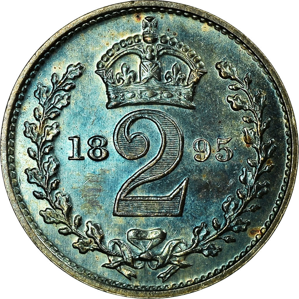 Coin, Great Britain, Victoria, 2 Pence, 1895, MS(63), Silver, KM:776