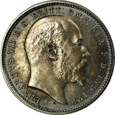Coin, Great Britain, Edward VII, 4 Pence, Groat, 1905, MS(63), Silver, KM:798