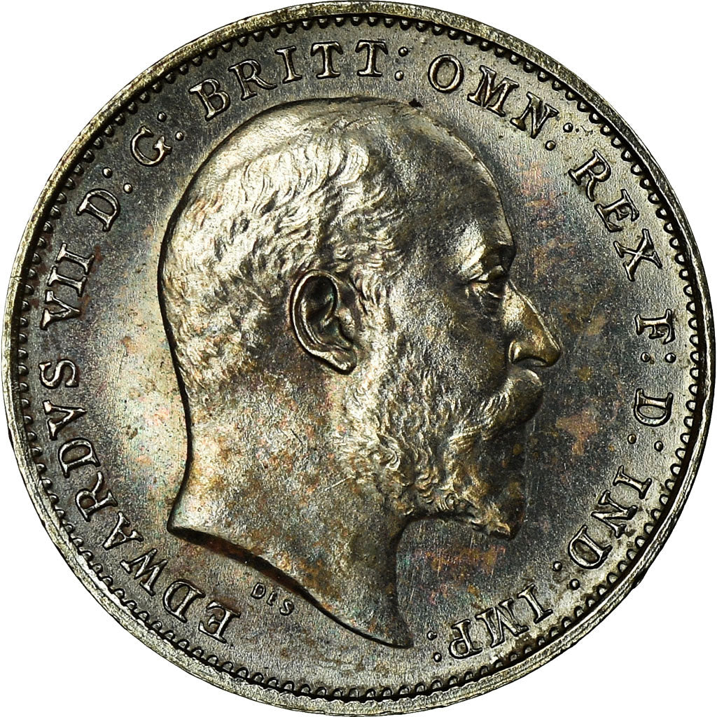 Moneda, Gran Bretaña, Edward VII, 3 Pence, 1905, SC, Plata, KM:797.2