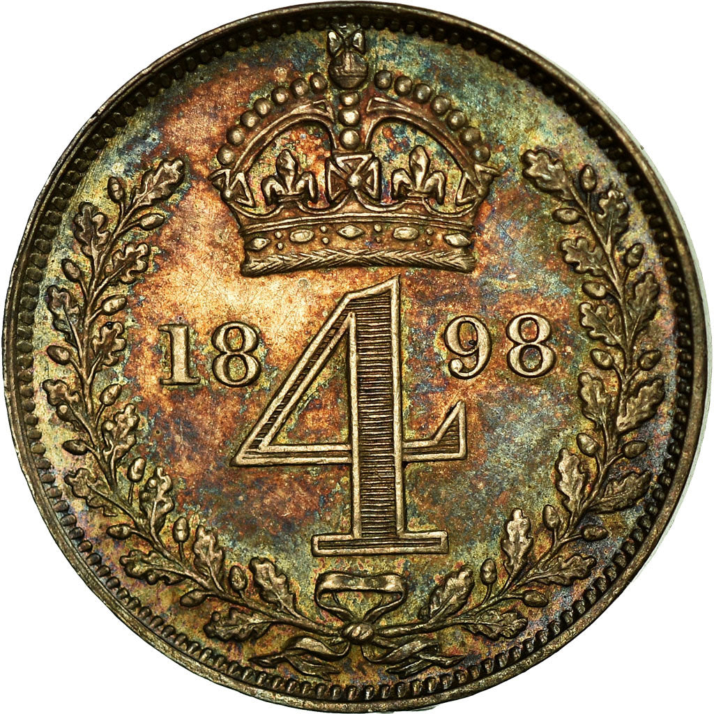 Coin, Great Britain, Victoria, 4 Pence, Groat, 1898, MS(63), Silver, KM:778