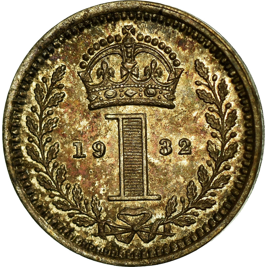 Coin, Great Britain, George V, Penny, 1932, MS(63), Silver, KM:839