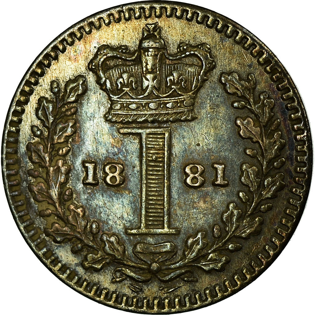 Moneda, Gran Bretaña, Victoria, Penny, 1881, EBC+, Plata, KM:727