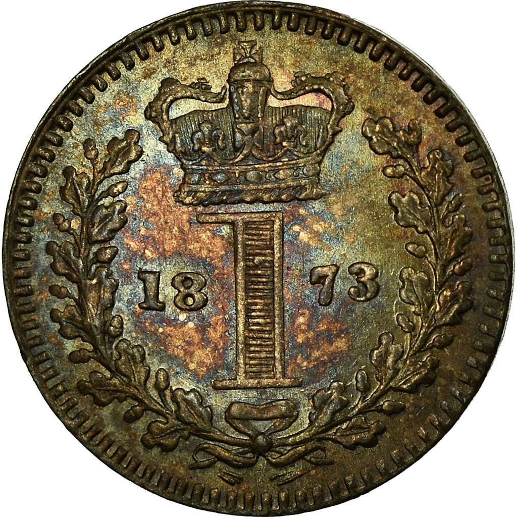 Coin, Great Britain, Victoria, Penny, 1873, MS(63), Silver, KM:727